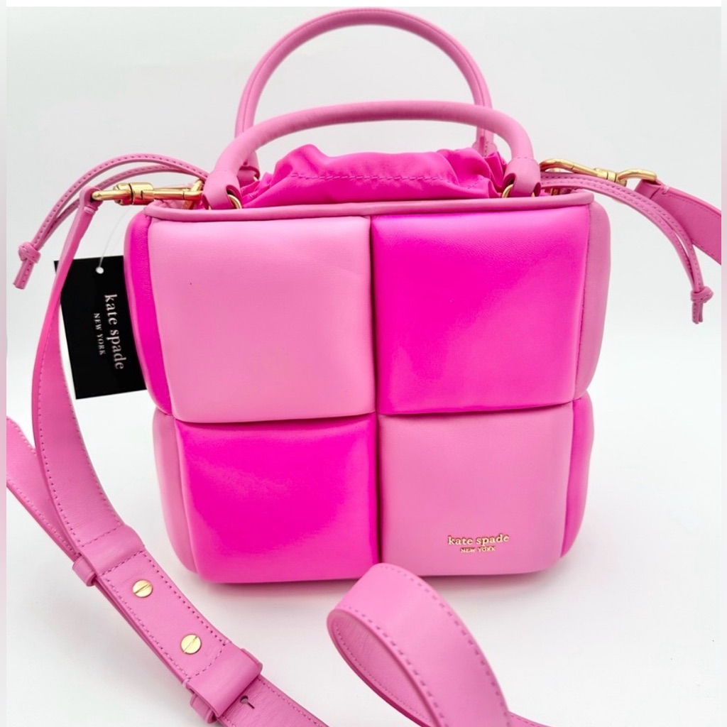 Kate Spade Nwt Boxy Tote Bag Crossbody Bag With Dust Bag! Vivid Snapdragon